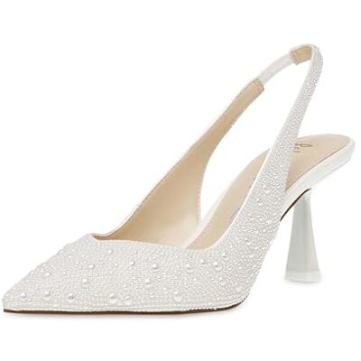 Betsey Johnson dam clark pumps, elfenben, 38.5 EU bred Betsey Johnson dam clark pumps, elfenben, 38.5 EU bred
