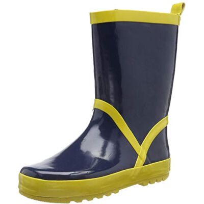 Playshoes Unisex barn uni med reflexränder gummistövlar, Marin gul, 20/21 EU Playshoes Unisex barn uni med reflexränder gummistövlar, Marin gul, 20/21 EU