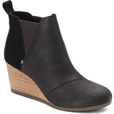 TOMS Dam Makenna Mid Calf Boot, Svart, 36.5 EU TOMS Dam Makenna Mid Calf Boot, Svart, 36.5 EU
