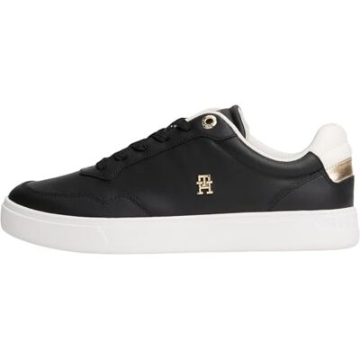 Tommy Hilfiger dam förhöjd domstol sneaker FW0FW08680 låg topp, svart (svart), 6, Svart, 39 EU Tommy Hilfiger dam förhöjd domstol sneaker FW0FW08680 låg topp, svart (svart), 6, Svart, 39 EU