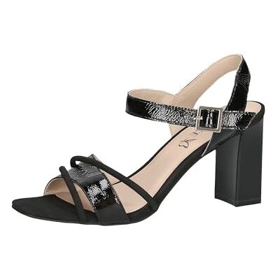 CAPRICE Damer 9-28310-42 sandal med klack, Svart kam, 41 EU CAPRICE Damer 9-28310-42 sandal med klack, Svart kam, 41 EU