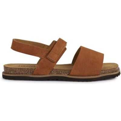 Geox dam D Leuca C platt sandal, Konjak, 37.5 EU Geox dam D Leuca C platt sandal, Konjak, 37.5 EU