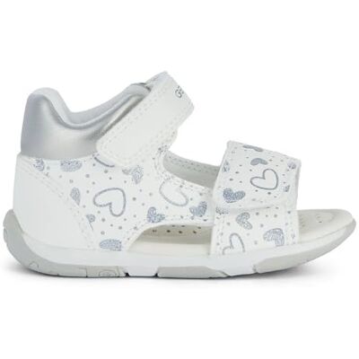 Geox Flicka B Sandal Tapuz flicksandal, Vitt silver, 25 EU Geox Flicka B Sandal Tapuz flicksandal, Vitt silver, 25 EU