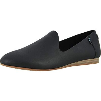 TOMS kvinnors Darcy ballet platt, Svart brun, 36.5 EU TOMS kvinnors Darcy ballet platt, Svart brun, 36.5 EU