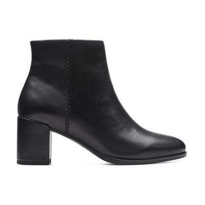 Clarks Freva55 Zip Womens Black Leather, 4.5 Clarks Freva55 Zip Womens Black Leather, 4.5
