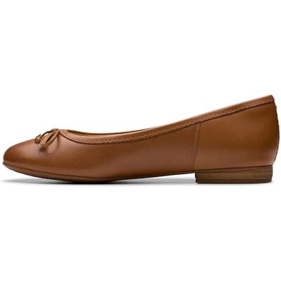 Clarks Fawna Lily Womens Tan Leather, 5 Clarks Fawna Lily Womens Tan Leather, 5