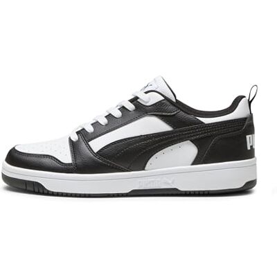 PUMA Unisex Rebound V6 Low Sneaker, Vit Svart, 40 EU PUMA Unisex Rebound V6 Low Sneaker, Vit Svart, 40 EU