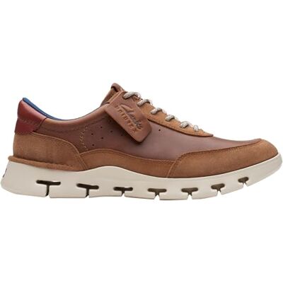 Clarks herr Nature X One sneakers, mörk brun Lea, 7 UK, Mörk brun Lea, 41 EU Clarks herr Nature X One sneakers, mörk brun Lea, 7 UK, Mörk brun Lea, 41 EU