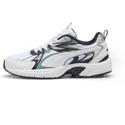 PUMA Unisex Milenio Tech_Sneaker, vit grön måne ny marin, 44.5 EU PUMA Unisex Milenio Tech_Sneaker, vit grön måne ny marin, 44.5 EU