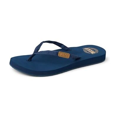 REEF Ginger Flip-flops för damer, för stranden, med mjuk vävd rem, tillverkade av 100% återvunnen PET, Marinblått Xsp, 42.5 EU REEF Ginger Flip-flops för damer, för stranden, med mjuk vävd rem, tillverkade av 100% återvunnen PET, Marinblått Xsp, 42.5 EU