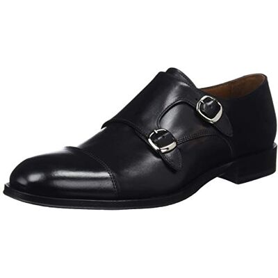 Lottusse män L6964-1065-67 dubbelspänne, Svart Ebony, 42 EU Lottusse män L6964-1065-67 dubbelspänne, Svart Ebony, 42 EU