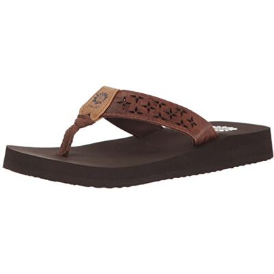 Yellow Box Women's Benji Wedge Sandal, dk Brown, 9 M US Yellow Box Women's Benji Wedge Sandal, dk Brown, 9 M US