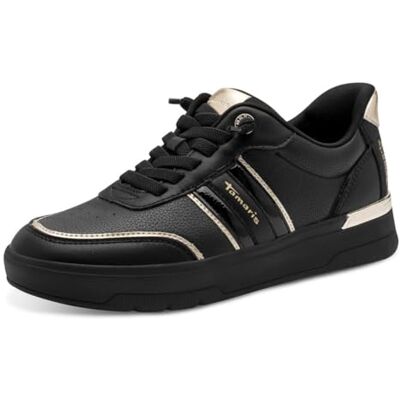 Tamaris Comfort dam Low 8-83739-46 sneakers, svart/guld, 41 EU Tamaris Comfort dam Low 8-83739-46 sneakers, svart/guld, 41 EU