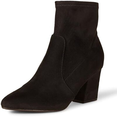 Amazon Essentials dam anpassad stretch hälstövel, svart mikrosuede, 37 EU Bred Amazon Essentials dam anpassad stretch hälstövel, svart mikrosuede, 37 EU Bred
