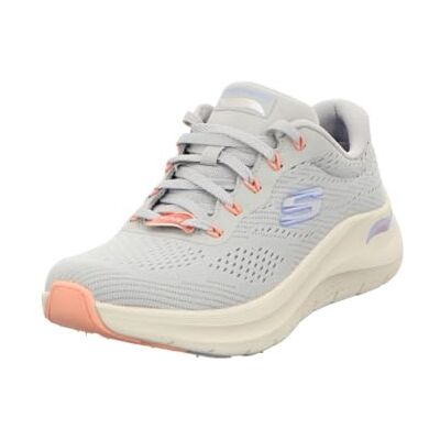 Skechers Dam Arch Fit 2.0 Big League Sneaker, Ljusgrå nät periwinkle korall trim, 41 EU Skechers Dam Arch Fit 2.0 Big League Sneaker, Ljusgrå nät periwinkle korall trim, 41 EU
