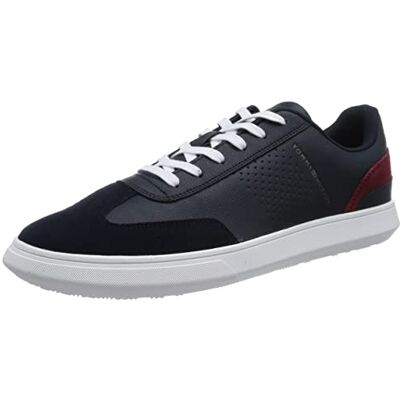 Tommy Hilfiger Herr Corporate Seasonal Cup Läder CupSole Sneaker, Öken himmel, 44 EU Tommy Hilfiger Herr Corporate Seasonal Cup Läder CupSole Sneaker, Öken himmel, 44 EU
