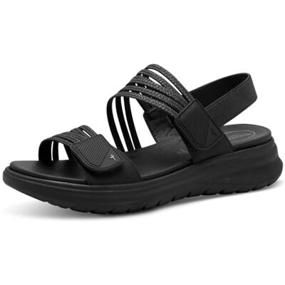 Tamaris Comfort dam MultiAdj+vegan sandaler, Black Uni, 37 EU, Svart, 37 EU Tamaris Comfort dam MultiAdj+vegan sandaler, Black Uni, 37 EU, Svart, 37 EU