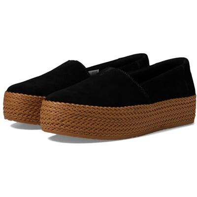 TOMS Valencia Slip-On platåskor för kvinnor, Svart mocka, 40 EU TOMS Valencia Slip-On platåskor för kvinnor, Svart mocka, 40 EU