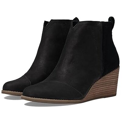 TOMS kvinnors Clare ankelstövel, Svart lädermocka, 43.5 EU TOMS kvinnors Clare ankelstövel, Svart lädermocka, 43.5 EU