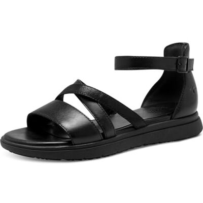 Tamaris Comfort platta damsandaler, svart, 37 EU, svart, 37 EU Tamaris Comfort platta damsandaler, svart, 37 EU, svart, 37 EU