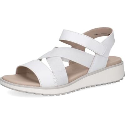 CAPRICE Damer 9-28704-44 platta sandaler, vit Nappa, 38 EU, Vit Nappa, 38 EU CAPRICE Damer 9-28704-44 platta sandaler, vit Nappa, 38 EU, Vit Nappa, 38 EU