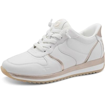 Tamaris Comfort dam Low 8-83735-46 sneakers, vit/guld, 42 EU Tamaris Comfort dam Low 8-83735-46 sneakers, vit/guld, 42 EU