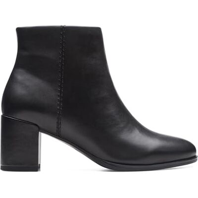 Clarks Freva55 Zip Womens Black Leather, 5 Clarks Freva55 Zip Womens Black Leather, 5
