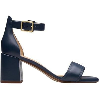 Clarks Ezoria Mae Womens Navy Leather, 3 Clarks Ezoria Mae Womens Navy Leather, 3