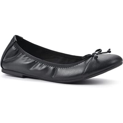 WHITE MOUNTAIN Shoes Sunnyside II Women's Ballet Flat, Black/Smooth, 9.5 W WHITE MOUNTAIN Shoes Sunnyside II Women's Ballet Flat, Black/Smooth, 9.5 W