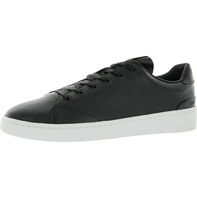 TOMS Herr Travel Lite sneakers med låg snörning vardagliga skor svart, Svart läder, 12 TOMS Herr Travel Lite sneakers med låg snörning vardagliga skor svart, Svart läder, 12
