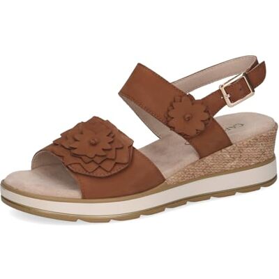 CAPRICE dam 9-28711-46 platta sandaler, konjak NUBUC, 36 EU CAPRICE dam 9-28711-46 platta sandaler, konjak NUBUC, 36 EU