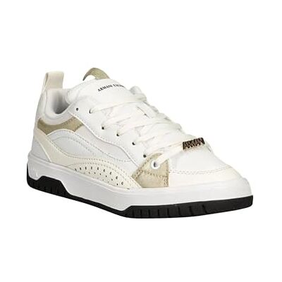 Giorgio Armani Damanka, logo Charm, laminerade detaljer sneakers, Off White Op White, 35 EU Giorgio Armani Damanka, logo Charm, laminerade detaljer sneakers, Off White Op White, 35 EU