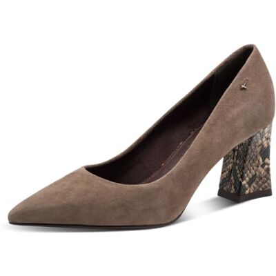 Tamaris dampumps med blockklack, brun (taupe comb), 41 Tamaris dampumps med blockklack, brun (taupe comb), 41