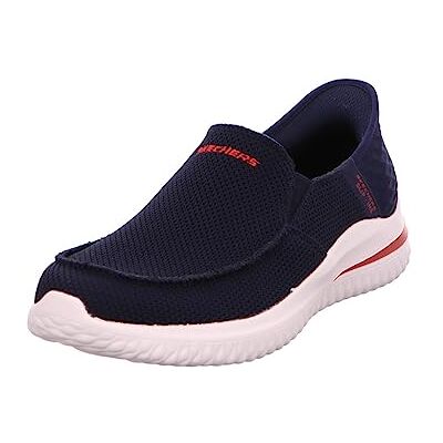 Skechers herr Delson 3.0 Cabrino Slip-On, Marinblå stickad, 45.5 EU Skechers herr Delson 3.0 Cabrino Slip-On, Marinblå stickad, 45.5 EU