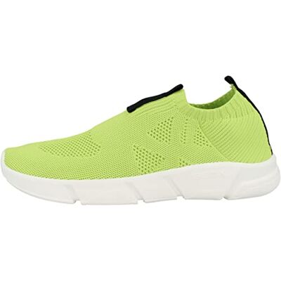 Geox Pojkar J Aril Boy Sneaker, Lime svart, 34 EU Geox Pojkar J Aril Boy Sneaker, Lime svart, 34 EU