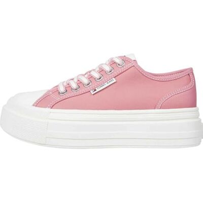Tommy Jeans dam TJW Foxing Flatform Sneaker Low EN0EN02713, rosa, 7 UK, Rosa, 41 EU Tommy Jeans dam TJW Foxing Flatform Sneaker Low EN0EN02713, rosa, 7 UK, Rosa, 41 EU