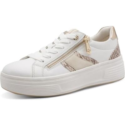Tamaris dam Comfort Low Sneaker, Vit orm, 37 EU Tamaris dam Comfort Low Sneaker, Vit orm, 37 EU