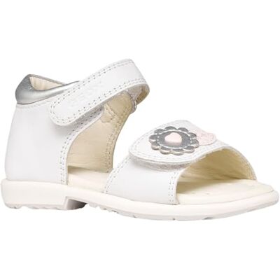 Geox Babyflicka B VERRED A sandal, vit/silver, 24 EU Geox Babyflicka B VERRED A sandal, vit/silver, 24 EU