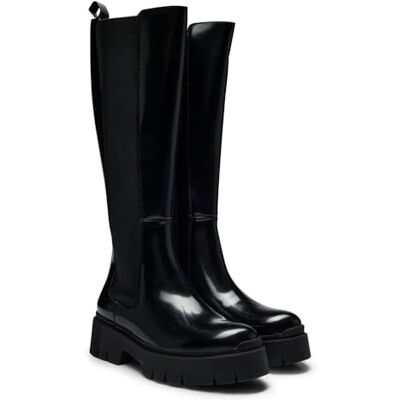 HUGO Kris_ChHighBoot_BRPU, Svart, 37 EU HUGO Kris_ChHighBoot_BRPU, Svart, 37 EU