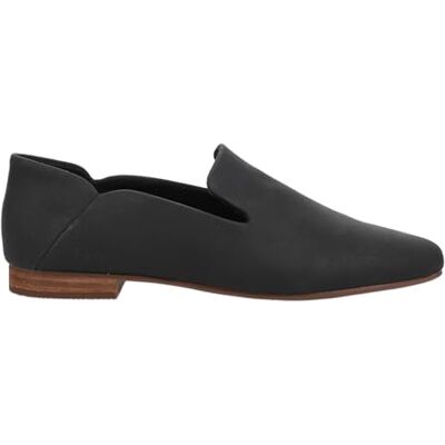 TOMS dam Lara Loafer platt, Svart läder, 37 EU TOMS dam Lara Loafer platt, Svart läder, 37 EU