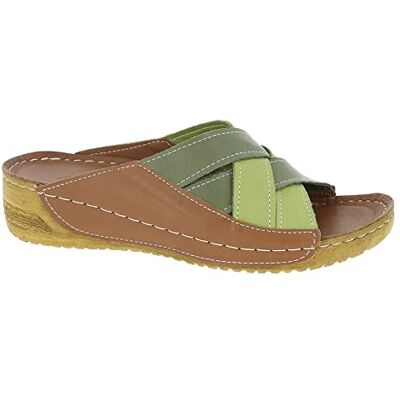 Andrea Conti Damsandaletter, brun/kiwi/oliv, 37 EU, Brun kiwi oliv, 37 EU Andrea Conti Damsandaletter, brun/kiwi/oliv, 37 EU, Brun kiwi oliv, 37 EU