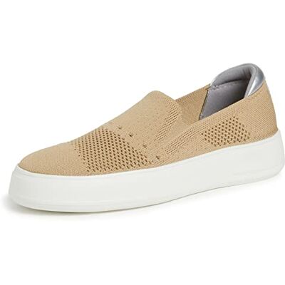 Dearfoams Sophie Sneaker för kvinnor, Latte, 37.5 EU Dearfoams Sophie Sneaker för kvinnor, Latte, 37.5 EU