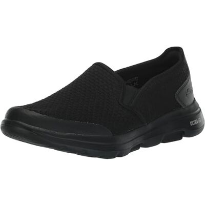 Skechers Gowalk 5 Lärande dubbelhorn trosor på prestanda promenader sko sneaker, tennis herr, svart, 43 EU Skechers Gowalk 5 Lärande dubbelhorn trosor på prestanda promenader sko sneaker, tennis herr, svart, 43 EU