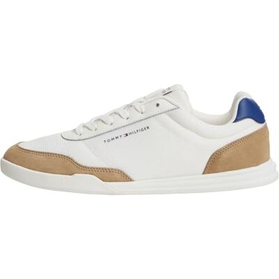 Tommy Hilfiger Män Lo Pro Cupsole nylon mocka mix FM0FM05943 låg topp, vit, 11 Tommy Hilfiger Män Lo Pro Cupsole nylon mocka mix FM0FM05943 låg topp, vit, 11