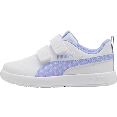 PUMA COURTFLEX V3 Dotty V PS sneakers, vit-intensiv lavendel-rosa skimmer, 12,5 UK barn, vit intensiv lavendel rosa skimmer, 12.5 UK Child PUMA COURTFLEX V3 Dotty V PS sneakers, vit-intensiv lavendel-rosa skimmer, 12,5 UK barn, vit intensiv lavendel rosa skimmer, 12.5 UK Child