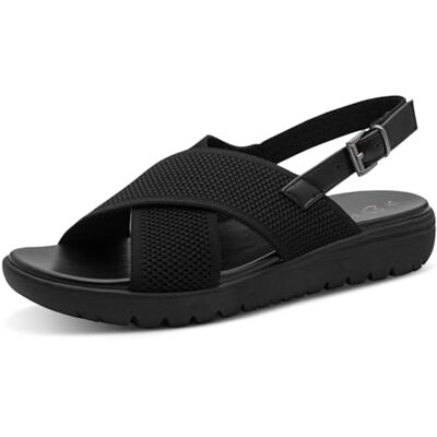MARCO TOZZI Damer 2-28601-46 sandal, svart, 37 EU MARCO TOZZI Damer 2-28601-46 sandal, svart, 37 EU