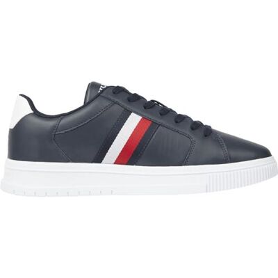 Tommy Hilfiger mäns casual cupsole sneaker, Blå ökenhimmel, 40 EU Tommy Hilfiger mäns casual cupsole sneaker, Blå ökenhimmel, 40 EU