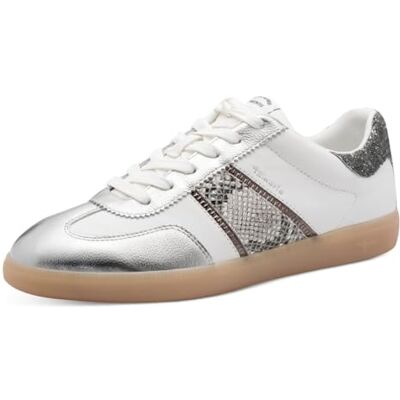 Tamaris dam Low 1-23624-43 sneakers, vit/silver, 39 EU Tamaris dam Low 1-23624-43 sneakers, vit/silver, 39 EU