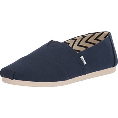 TOMS RECYCLED COTTON ALPARGATA herr Loafer platt Espadrille, Svart, 43 EU TOMS RECYCLED COTTON ALPARGATA herr Loafer platt Espadrille, Svart, 43 EU