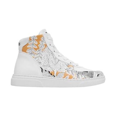 DOGO Femme läder vegan vit basket bekväma och decontractées à la main, there You Are Motif, Flerfärgad, 39 EU DOGO Femme läder vegan vit basket bekväma och decontractées à la main, there You Are Motif, Flerfärgad, 39 EU